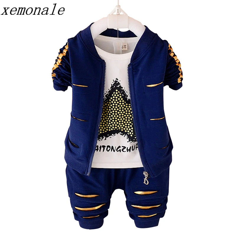 Children Boys Girls Garment Clothes 2018 Autumn Kids Jacket And T-shirt And Pants 3 Pcs Suits Baby Fashion Brand Clothing Sets Children Boys Girls Garment Clothes 2018 Autumn Kids Jacket And T-shirt And Pants 3 Pcs Suits Baby Fashion Brand Clothing Sets