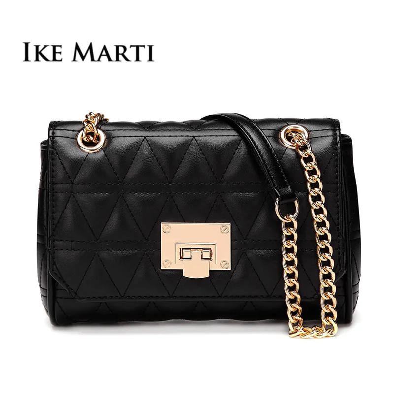 

Ladies Fashion Gold Chain Shoulder Messenger Small Bag Female Luxury PU Leather Handbag Crossbody Bags for Women 2018 Designer