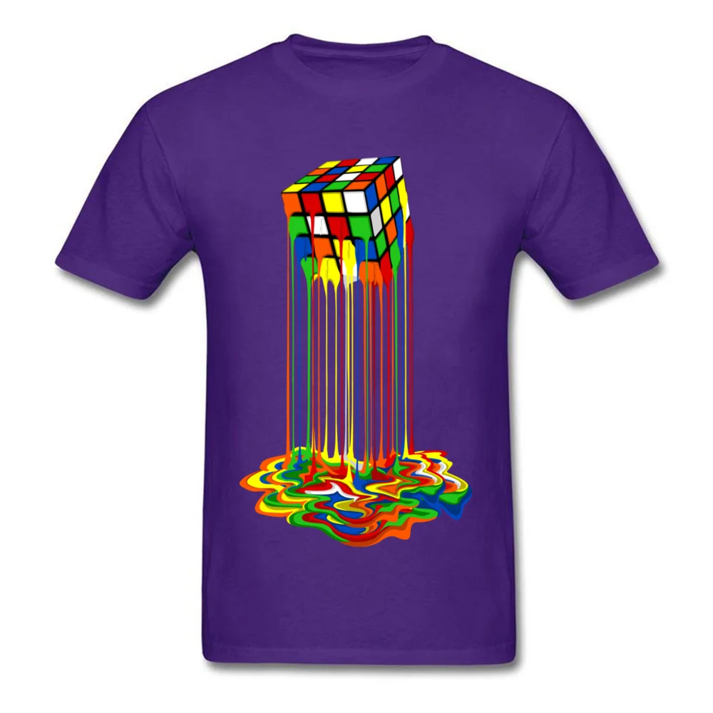 Regenbogen-Abstraktion geschmolzener rubix cube_purple