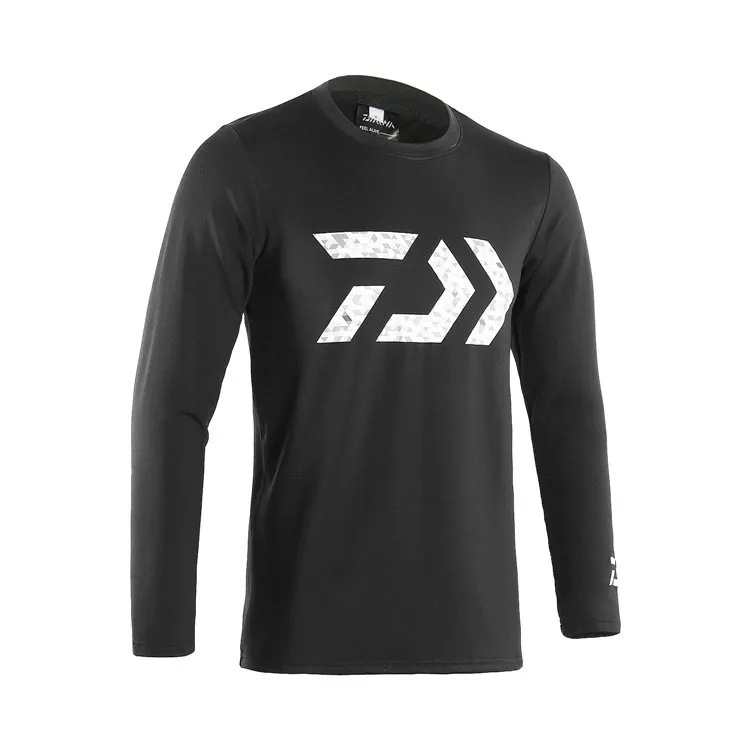

2018 New Daiwa Fleece Fishing Shirts Cotton Long Sleeve Sport Fishing Hiking Clothes Autumn Winter Fishing Wear Fishing Vests