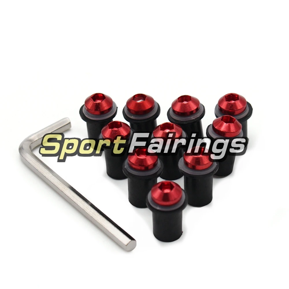 Motorcycle Windshield Spike Bolts Screw Nuts Mounting Nut Kit for