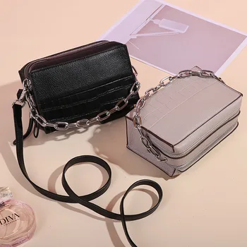 

2018 New Casual Women Handbag Genuine Leather Ladies Shoulder Mobile Bag Crossbody Shoulder Messenger Bags