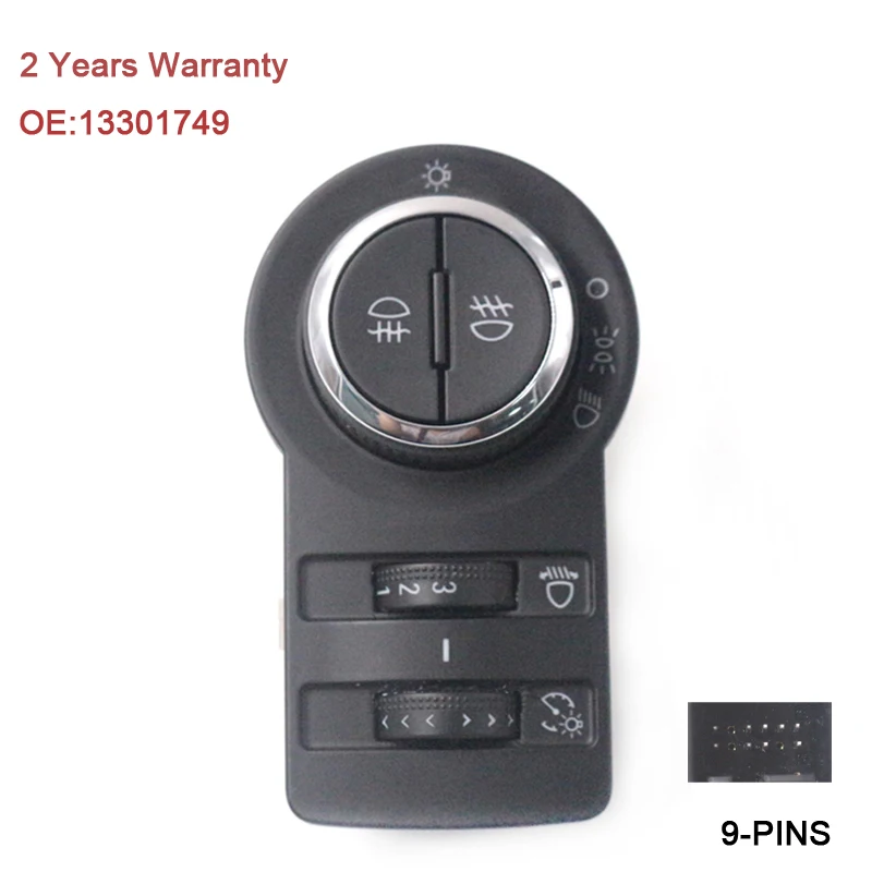 13301749 Car Fog Lamp Headlight Switch Button Without AUTO For Chevrolet Cruze J300 J305 J308 1.