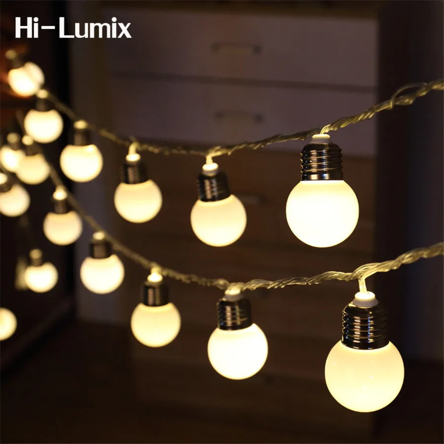 

Hi-Lumix 8 Modes Solar LED Globe Ball String Lights Indoor/Outdoor Decoration Waterproof Starry lighting Gardens,Wedding,Party