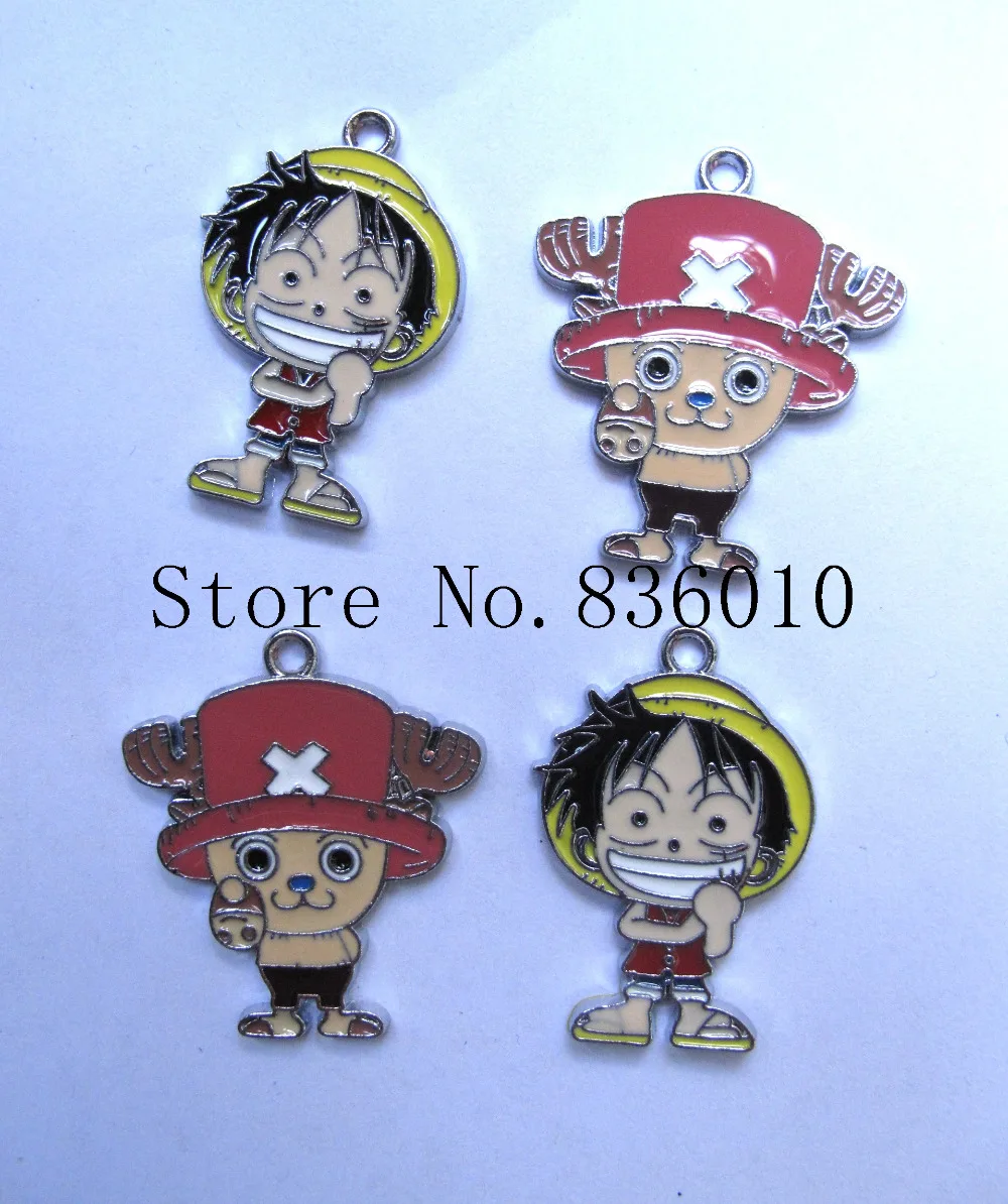 Grosir 20 Pcs Klasik Kartun Jepang Anime ONE PIECE Logam Charm