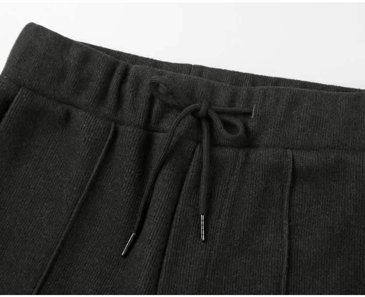 Для мужчин тонкий Повседневное Elasticed талии хлопка текстура шерстяные серые брюки метросексуал Для мужчин Европейский Стиль прямые брюки K930