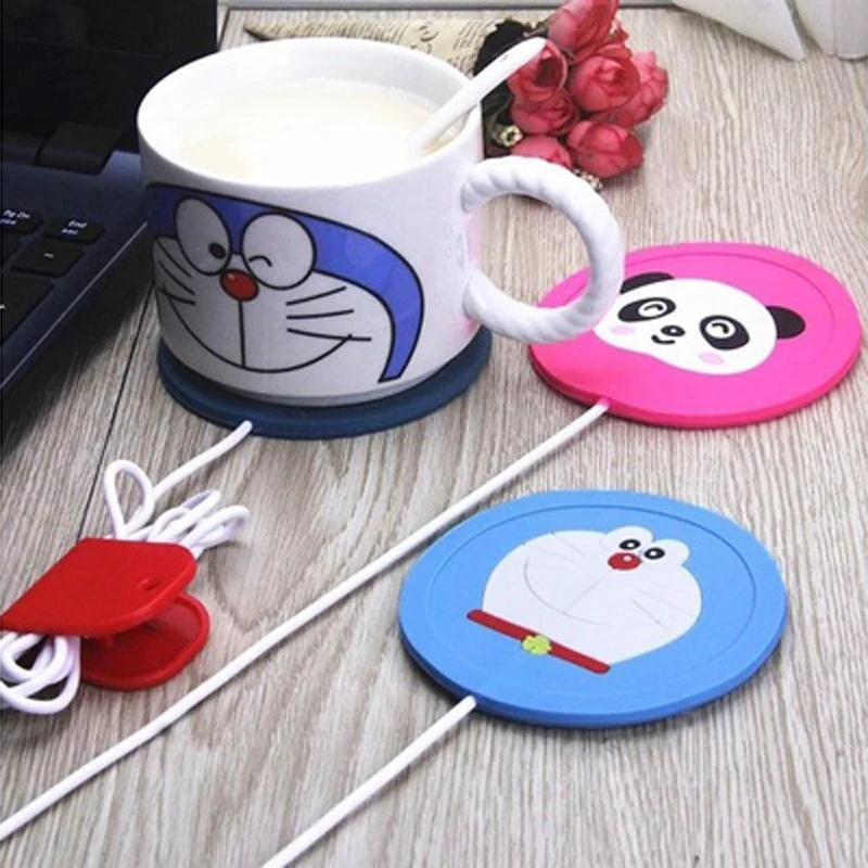 Новые Горячие полезно USB теплая чашка милый мультфильм нагрева коврик теплый коврик электрическая изоляция Coaster для Кофе Чай