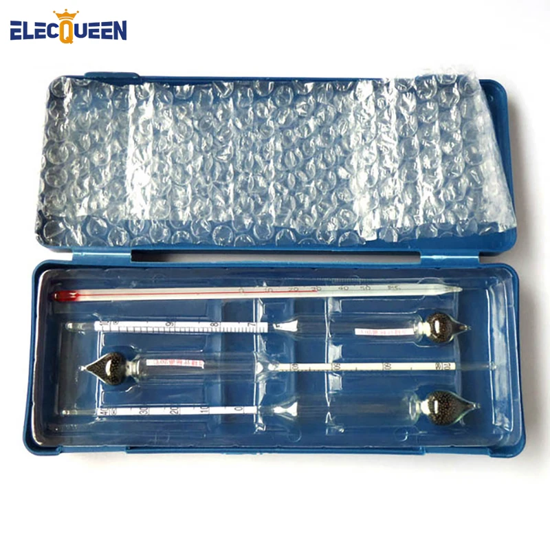 

Hydrometer Vinometer Alcohol Meter Tester Thermometer, 0-100% Three Pieces alcohol tester & One thermometer,Homebrew Tester