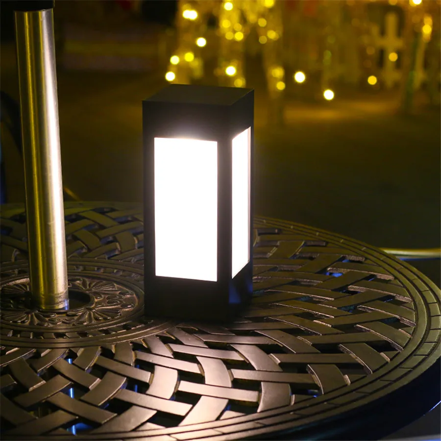Thrisdar Outdoor Solar Pillar Lamp - Enhance Security and Aesthetics with Fence Villa Parking Column Lamp, Gate Courtyard Villa Landscape Fence Solar Bollard Light image 4