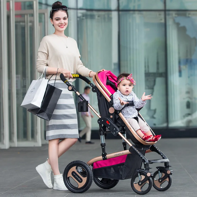 Многофункциональная коляска Babyfond 2 в 1 детская с высокой посадкой складная
