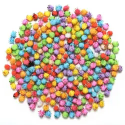 Mix Цвет круглый пушистые Помпоны мяч игрушка-головоломка поделки ребенок Craft игрушки для детей 10 мм 900-1000 шт