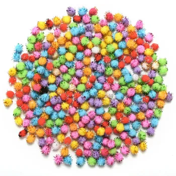 

Mix Color Round Fluffy Pom Poms Puzzle Ball Toy DIY Child Craft Toys for Kids 10mm 900-1000pcs