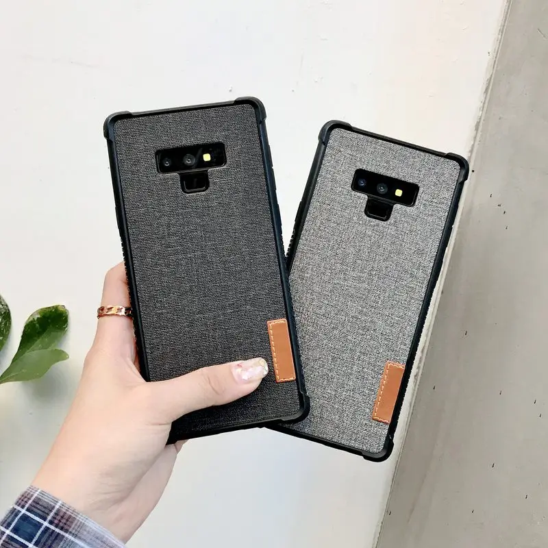 

Luxury Cloth Skin Case For Samsung s8 plus s9 plus Galaxy s9plus note9 Canvas Shockproof Cover For Samsung Galaxy Note 9 8 Cases