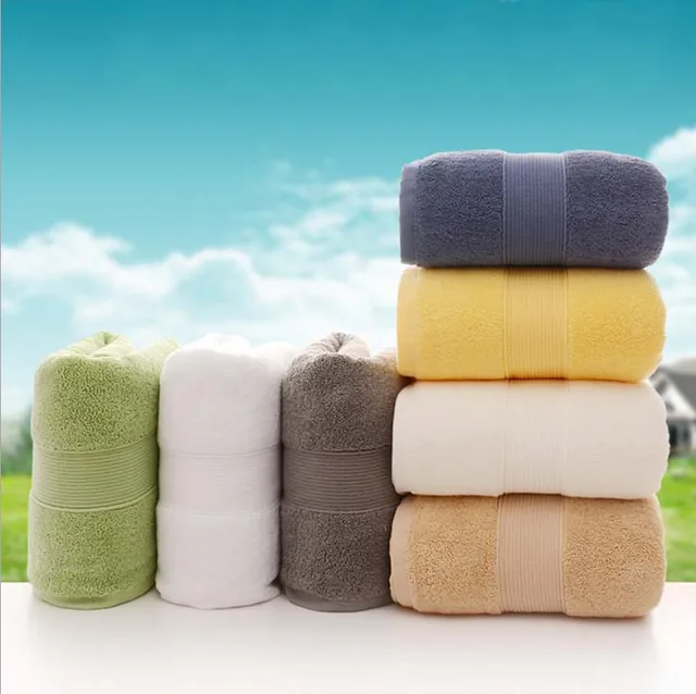 Asciugamani da bagno di lusso più spessa uomini cotone solido doccia ... Asciugamani bagno di lusso