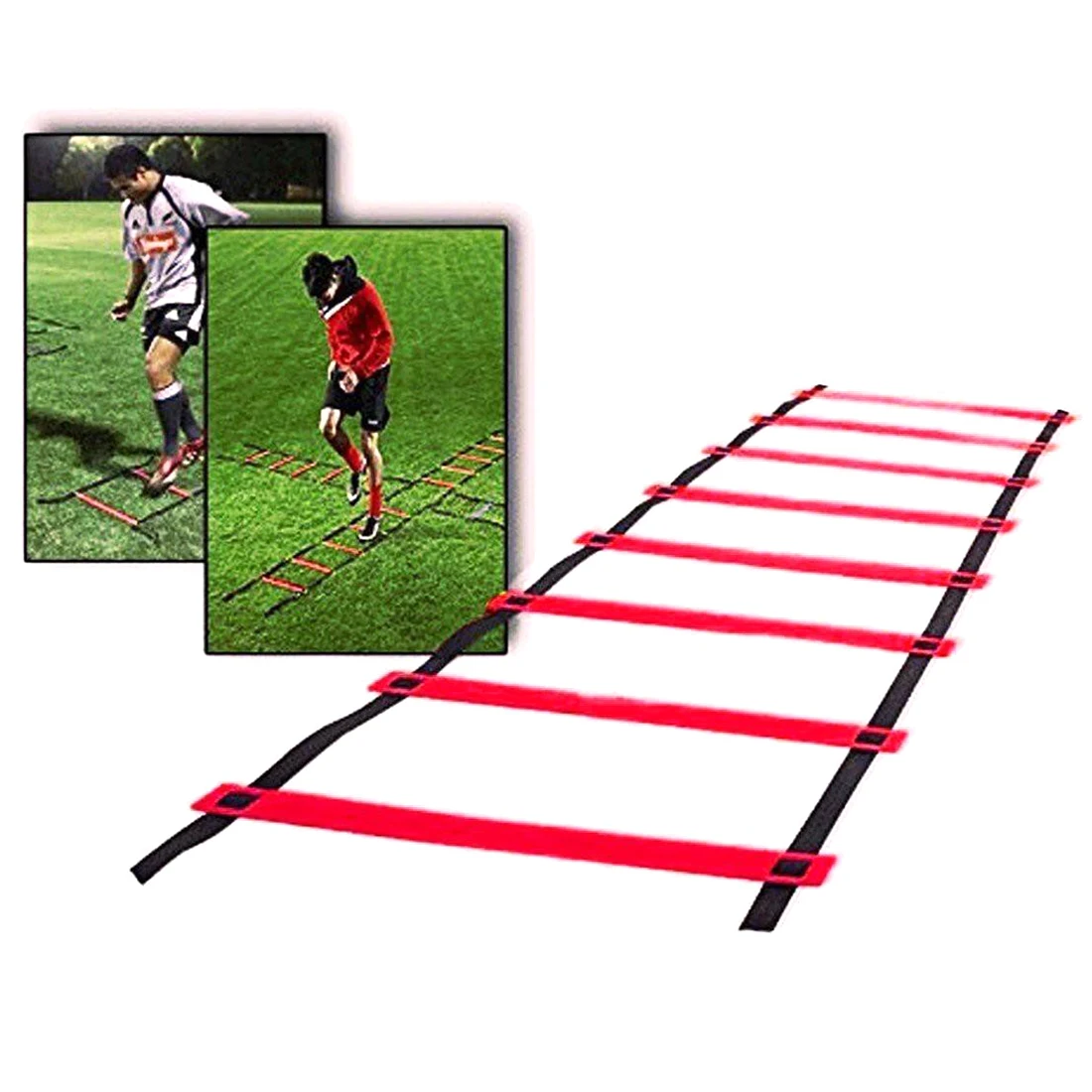 9 rungs 5m football training soft Ladder Red + blackin Soccers from