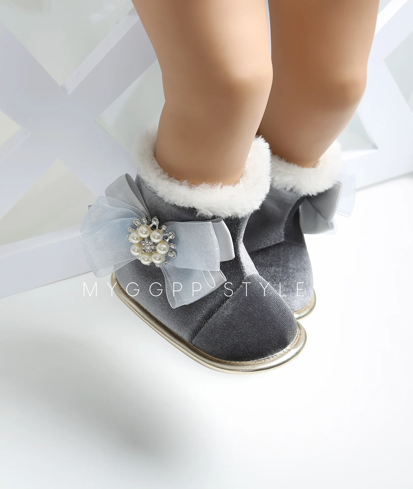 Good Quality Winter Girls Soft Plush Booties Infant Anti Slip Snow
