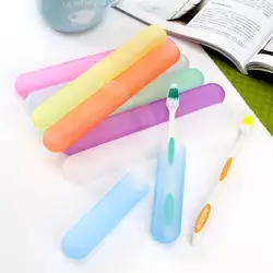 Карамельный цвет пластиковый футляр для зубной щетки прозрачный Портативный коробка для хранения Контейнер