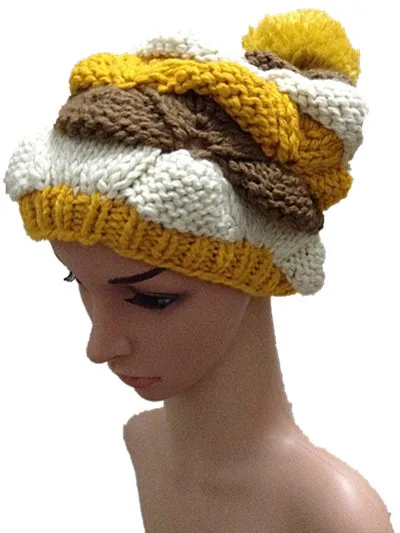 Bomhcs ручной вязки Для женщин шляпа модные; женские; теплые шапочки Кепки Шапки