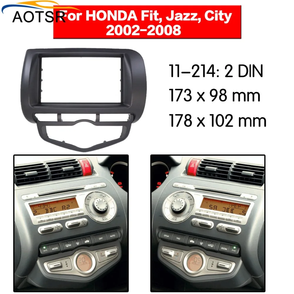 Радио панель для 2002-2008Honda Jazz/City 2DIN dvd-плеер фасции автомобиля стерео радио Installtion Dash
