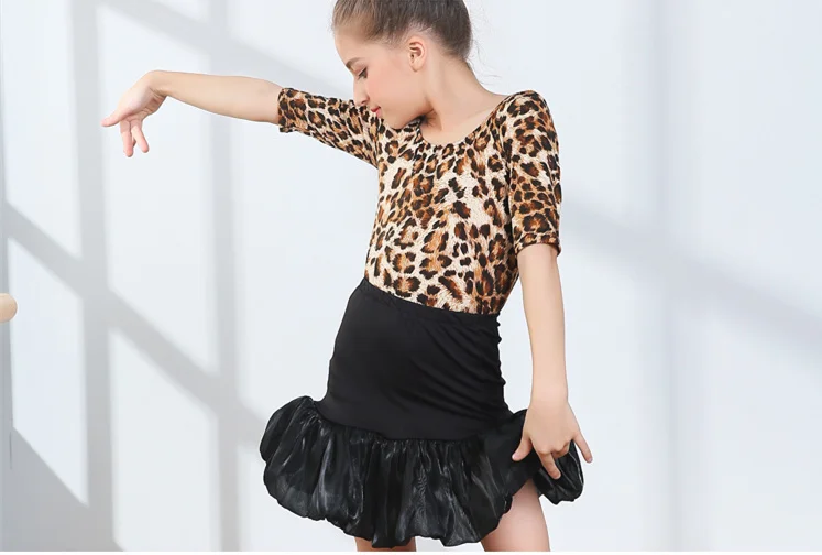 2018 Новый Обувь для девочек Костюмы для бальных танцев платье для танцев пикантные леопардовые Юбки для женщин детей современные Костюмы