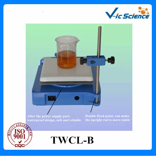 TWCL-B 140x140mm Temperature adjustable magnetic stirring laboratory hot plate