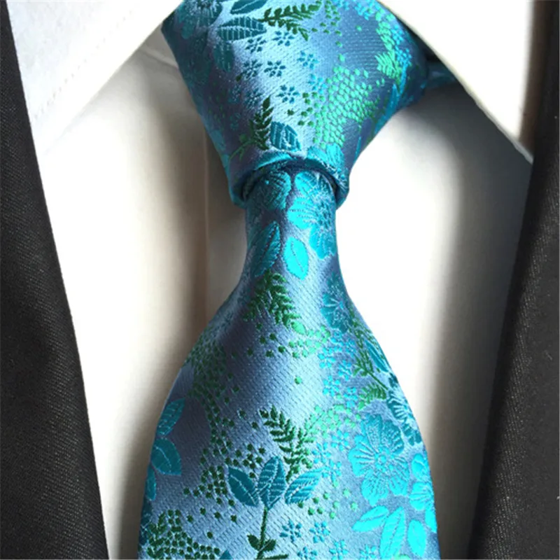 SCST Brand New 8cm Slim Necktie Cravate Floral Print Silk Neckties Mens