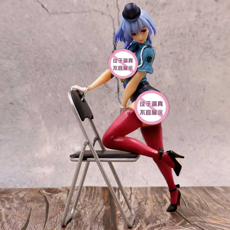 

2019 new alphamax skytube MILE STONE Queed ted Policewoman uniform Sexy girls Anime PVC Action Figures toys figurine for Kids