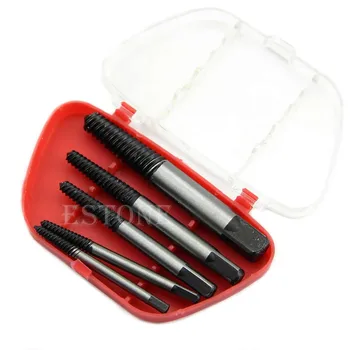 

3-19mm 5pc set Damaged Screw Stud Bolt Extractor Remover Drill Bit Tool Set Size Anti Clockwise Twist Design