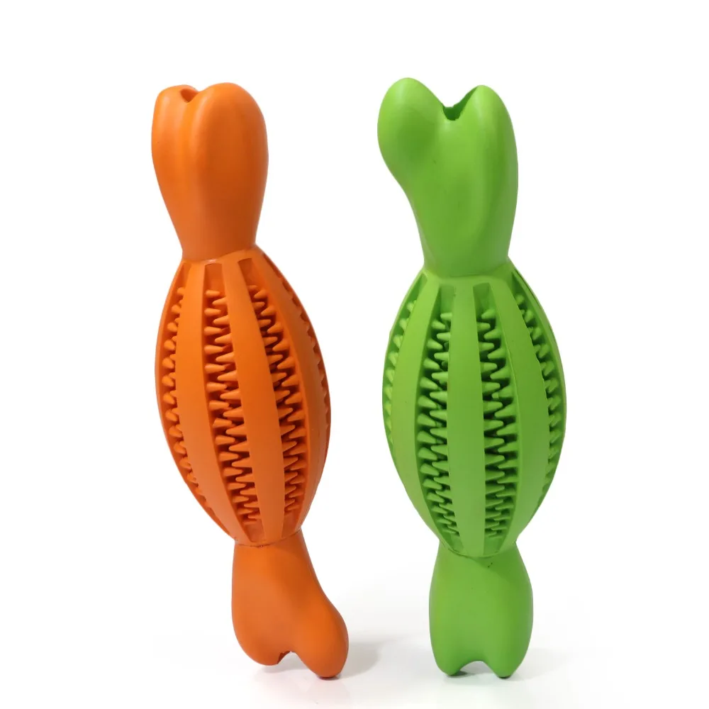 Dog Toy Interactive Rubber Rugby Bone Molar Stick Elasticity Leaky Feeding Ball Pet Dog Chew Toys Tooth Cleaning Balls Training (5)
