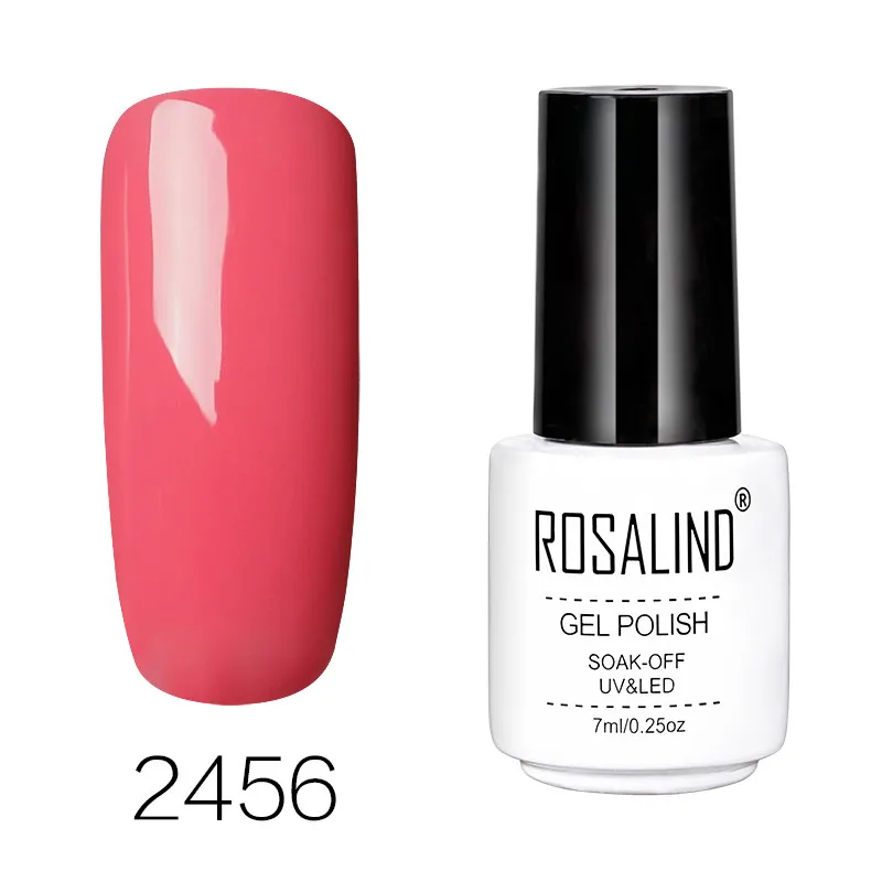 Гель ROSALIND 1S фиолетового цвета, легко впитывается, УФ, экологичный, для ногтей, для красоты, Гель-лак для ногтей, Полупостоянный лак для ногтей - Цвет: 2456