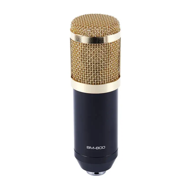 

Professional BM-800 Condenser Microphone Dynamic Mic Sound Audio Studio Recording Microphone With Stand Shock Mount(Black)