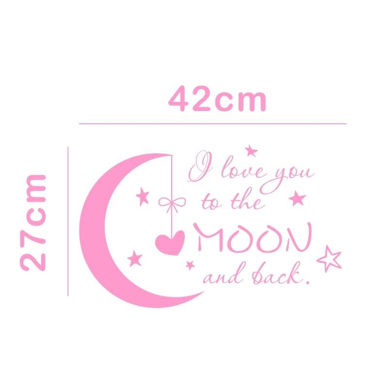 Классические детские наклейки на стену с надписью I Love You to the Moon and Back в детскую