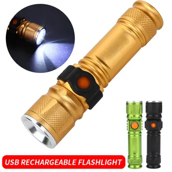 

USB Inside 18650 Battery T6 Powerful Led Flashlight Portable Light Rechargeable Tactical LED Torches Zoom Flashlight