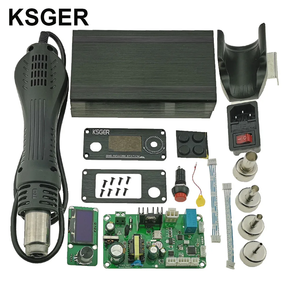 KSGER пистолет горячего воздуха SMD OLED V1.04 контроллер Наборы сделай сам станция для