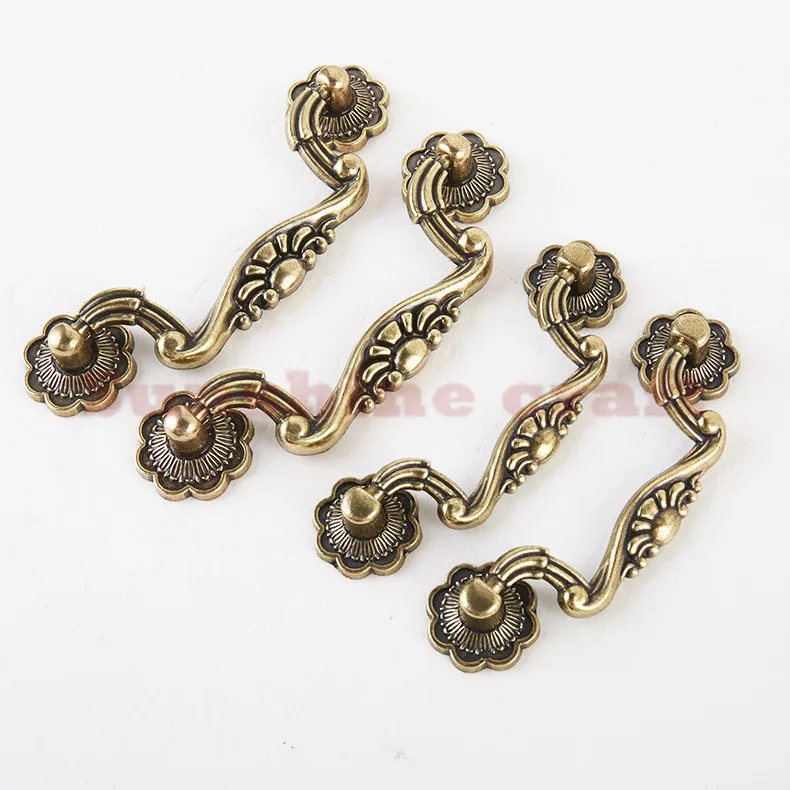 6pcs Old Style Vintage Furniture Handles Cabinet Knobs Jewelry Box