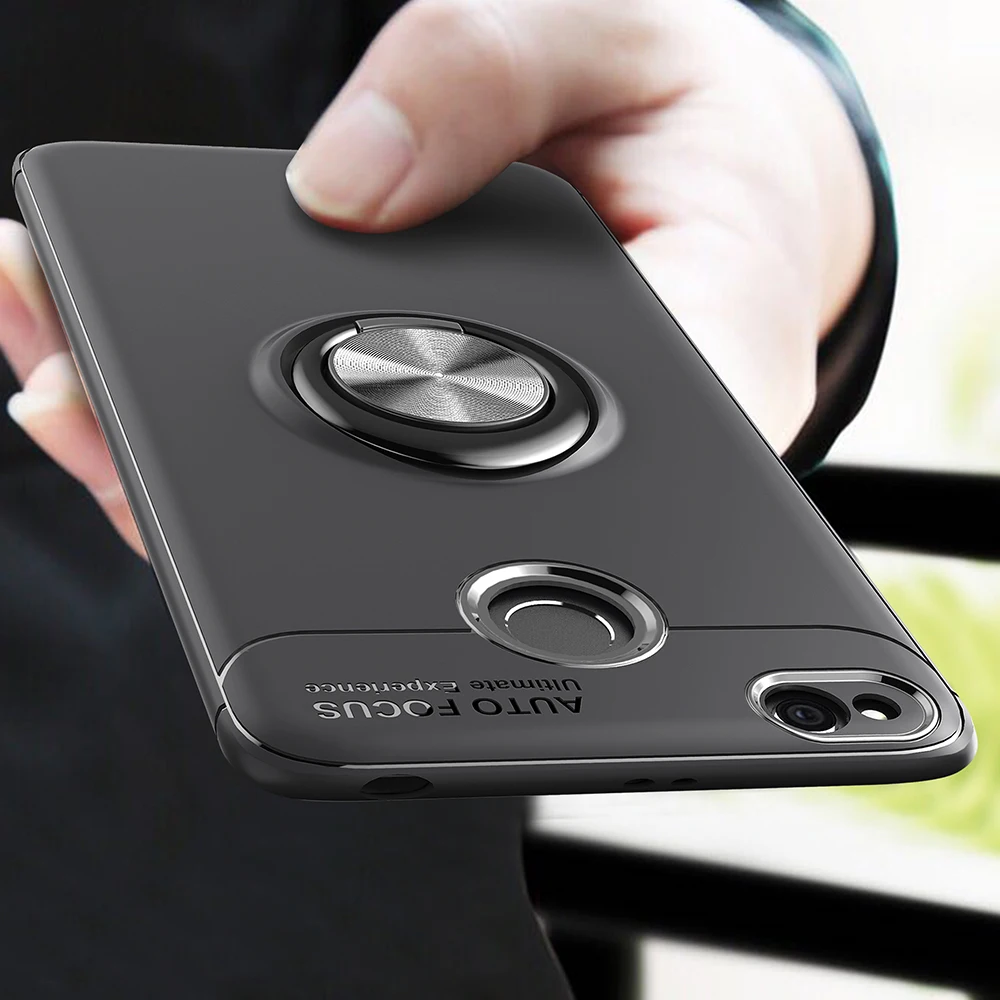 

AXBETY sFor redmi 4x case Ultra Slim silicon TPU cases Coque For xiaomi redmi 4x Case 360 rotation Ring Hide Stand Holder Cover
