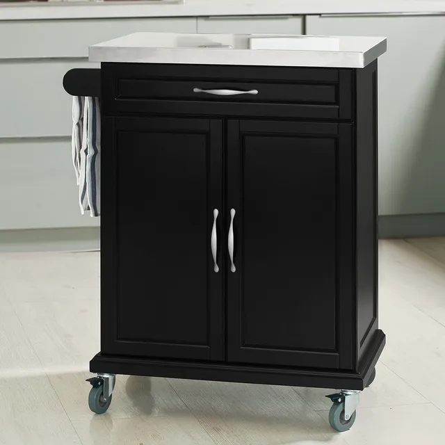 Best Offers SoBuy FKW13-SCH Wood Kitchen Cabinet Kitchen Storage Trolley Cart with Stainless Steel Surface and Lockable Wheels Best Offers SoBuy FKW13-SCH Wood Kitchen Cabinet Kitchen Storage Trolley Cart with Stainless Steel Surface and Lockable Wheels