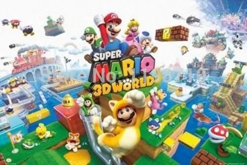 

Super Mario 3D World Art Poster Print 20X30 "Canvas Print Free Shipping