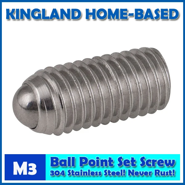 M3 Hex Socket Flat Head Set Machine Screws With Ball Point Stainless