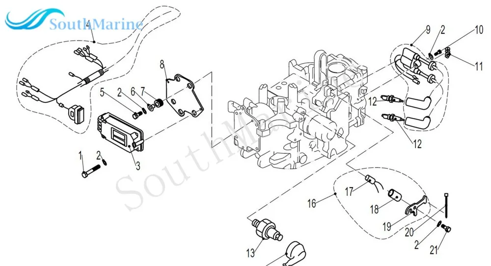 Boat Motor F25-05120000 Ignition Coil Presser for Parsun Outboard F20 F25 Outboard 4 stroke Engine