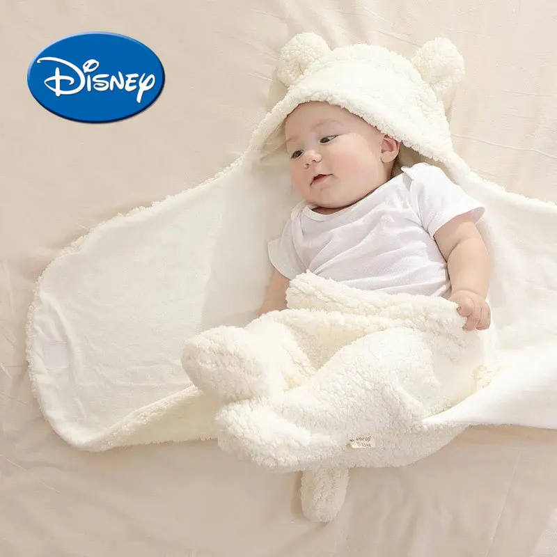 

Disney Coral Velvet Baby Blanket Thermal Swaddling Baby Swaddle Wrap Infant Envelope Stroller For Toddlers Baby Blanket