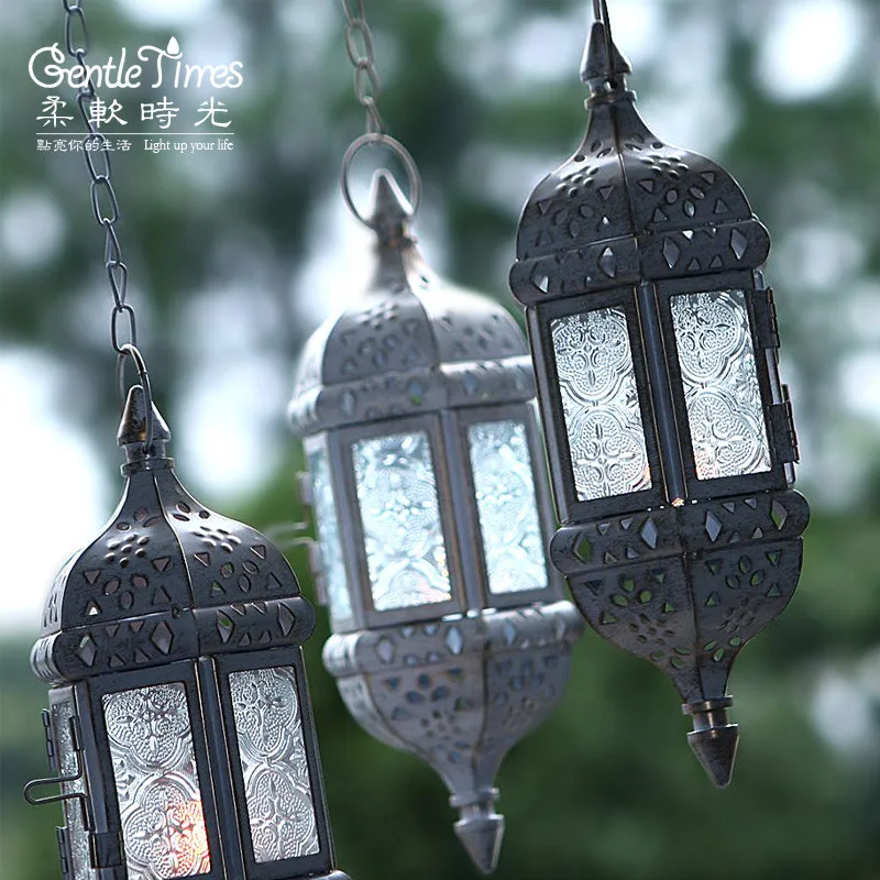 Moroccan Lantern Tea Light Lamps Candle Holder Hanging Decor Wedding C1A5 P8A3 