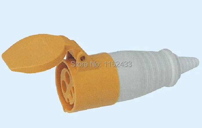 32A 2P E 3 pin 110-130V IP44 223L-4 однофазный splashproof промышленный соединитель муфта с кабельным