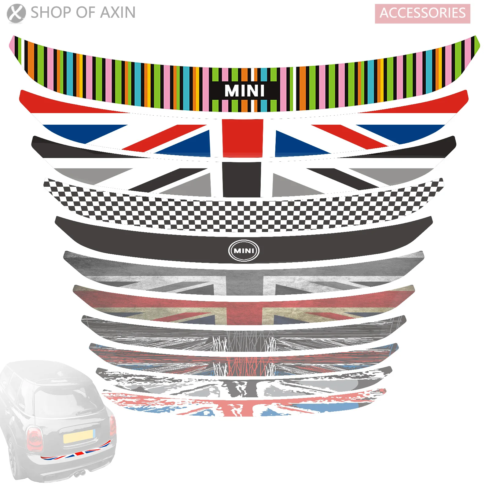 

Mini Trim Sticker Rear Bumper Trunk Load Edge Protector Guard Decals for MINI Cooper clubman countryman R55 R56 R57 R60 F55 F56