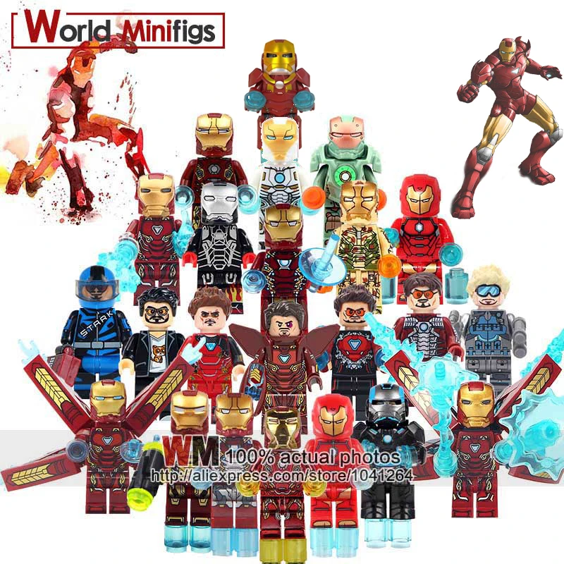 

Single Building Blocks Legoings DE-Mark33 Iron Man Super Hero The Avengers Ironman Mini-block Toys Children Gift