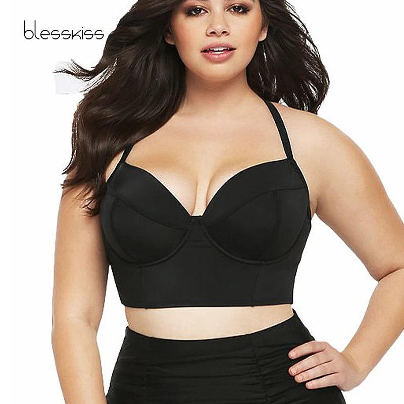 

Black Push Up Bikini Top Swimwear Women Beach Swimming Wear Bathing Suits Swimsuit Top