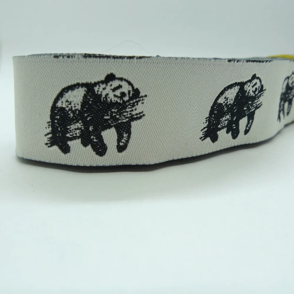 

10 Meters 7/8'' 22mm Panda Pattern Dog Collar Woven Jacquard Ribbon