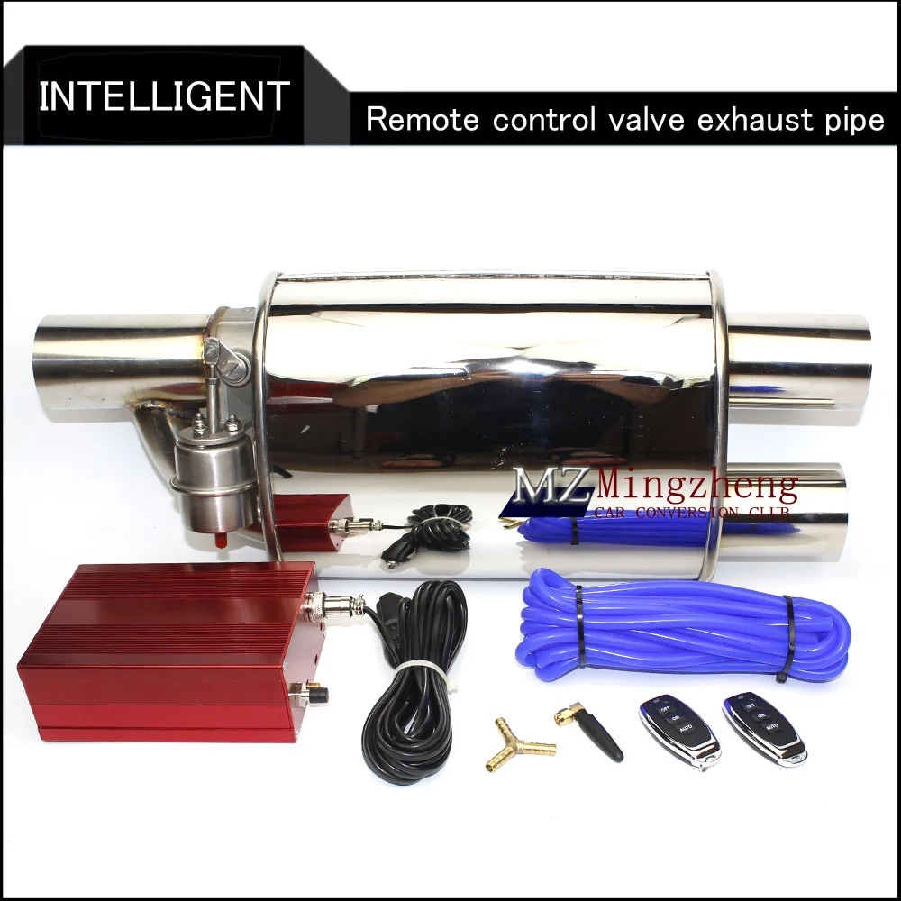 

2.5" Exhaust System Stainless Steel Electric Exhaust CutOut Valve With Electronic Remote Control Switch Muffler exhaust pipe