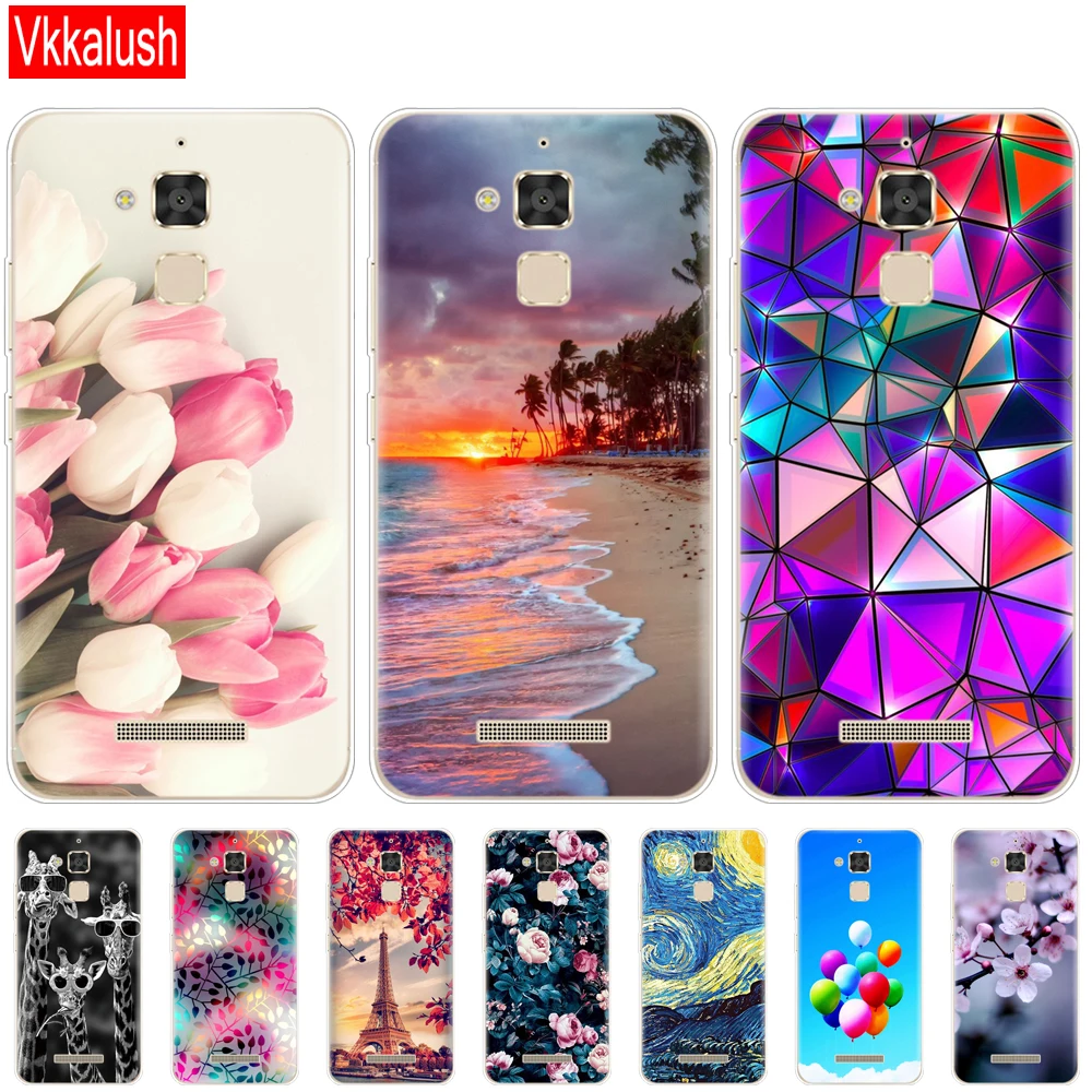 

case for ASUS Zenfone 3 MAX ZC520TL Case Cover 5.2" Back on FOR Zenfone 3 MAX ZC520TL Soft TPU Silicon Case Phone flower bumper