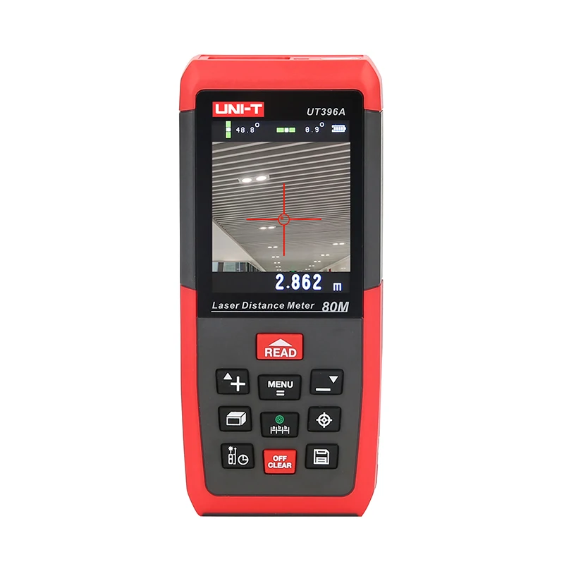 

UNI T UT396A Laser Distance Meter 80M Rangefinder Laser Tape Range Finder 2MP Camera Lofting Test Level Instrument Data Storage